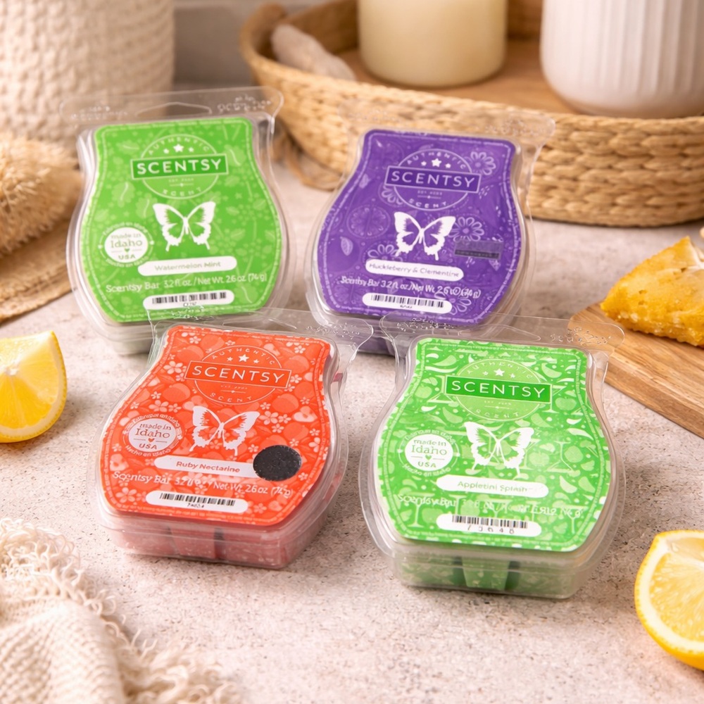 Scentsy Wax Melts Bundle | Fruity Scent Set | 4 Bars | New